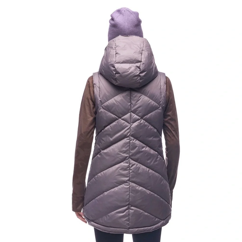 Women's Wisteria/Pink Hooded Puffer Vest - Picture 3 of 3